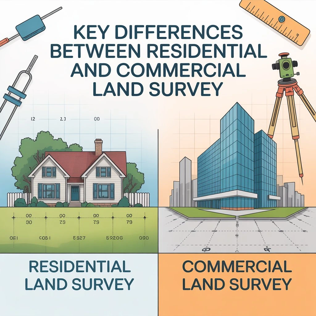 Key Differences Between Residential and Commercial Land Survey