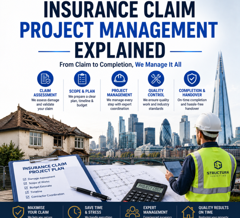 Dealing with an insurance claim after property damage, whether from a fire, flood, storm, or accident, can feel overwhelming. Between assessing the damage, dealing with loss adjusters, sourcing contractors, and keeping the claim on track, it's easy for things to slip through the cracks. This is where insurance claim project management comes in. Insurance claim project management is the process of overseeing every stage of a claim, from initial damage assessment through to final repairs, on behalf of the policyholder. It exists to take the pressure off homeowners and businesses, ensuring the claim moves forward smoothly, fairly, and without unnecessary delays. In this blog, we'll explain how the process works, the tools and documents involved, common issues that arise during claims, and why professional project management makes such a big difference. How Claim Project Managers Assess and Manage a Claim Managing an insurance claim properly involves far more than simply filing paperwork. It's a structured process that requires attention to detail at every stage. Initial Damage Assessment The process usually begins with a thorough assessment of the damage. A project manager, often working alongside a loss assessor or surveyor, inspects the property to understand the full scope of what's been affected, not just the obvious damage, but anything that might be uncovered once repairs begin. Reviewing the Policy in Detail Next, the project manager reviews the insurance policy closely to understand exactly what's covered, what the limits are, and what documentation the insurer will require. This step is crucial, as claims are sometimes underpaid or delayed simply because supporting evidence wasn't presented clearly. Building and Presenting the Claim The project manager then puts together a detailed claim, including cost estimates, damage reports, and photographic evidence. This is presented to the insurer or loss adjuster in a clear, organised way designed to support the strongest possible outcome for the policyholder. Managing Repairs and Contractors Once the claim is agreed, the project manager coordinates the repair work itself, liaising with contractors, checking quality, and keeping the project on schedule. This means the policyholder doesn't have to manage tradespeople or chase progress themselves. Ongoing Communication and Negotiation Throughout the process, the project manager acts as the main point of contact between the policyholder and the insurer, handling negotiations, answering queries, and pushing back where necessary if an offer doesn't reflect the true cost of repairs. Tools and Documents Used in Claim Management Successful claim management relies on solid documentation and the right tools at every stage. Insurance Policy Documents – The foundation for understanding coverage, exclusions, and claim limits. Damage Assessment Reports – Detailed records describing the extent and cause of the damage. Photographic and Video Evidence – Visual proof that supports the claim and helps avoid disputes later. Cost Estimates and Schedules of Work – Clear, itemised breakdowns of what repairs will involve and cost. Correspondence Records – A documented history of all communication with the insurer, useful if a dispute arises. Project Management Software – Used to track timelines, contractor schedules, and claim milestones. Building Surveys – Sometimes required for structural damage, to confirm the full scope of repair work needed. Having these ready and well-organised often makes the difference between a claim that moves quickly and one that stalls. Common Issues That Arise During Insurance Claims Even straightforward claims can run into a few recurring problems. Underestimated Damage Initial assessments sometimes miss damage that only becomes visible once repair work starts, leading to claim revisions later on. Policy Coverage Confusion Policyholders aren't always clear on what their policy actually covers, which can lead to disappointment or disputes over payouts. Slow Insurer Response Times Claims can stall simply due to delays in communication or processing on the insurer's side. Disputes Over Repair Costs Insurers and policyholders sometimes disagree on what a fair repair cost looks like, especially for older or unusual properties. Contractor Coordination Problems Without proper oversight, repair work can be delayed or poorly managed, extending the time it takes to get life back to normal. Incomplete Documentation Missing photos, receipts, or damage reports can weaken a claim and lead to lower payouts or unnecessary back-and-forth with the insurer. Benefits of Professional Insurance Claim Project Management Bringing in a professional to manage a claim offers real, practical advantages. Stronger, Fairer Claims – A well-documented, professionally presented claim is more likely to receive a fair settlement. Reduced Stress – Policyholders don't have to navigate complex paperwork or negotiations alone. Faster Resolution – Experienced project managers know how to keep claims moving and avoid common delays. Expert Contractor Oversight – Repairs are managed properly, reducing the risk of poor workmanship or missed deadlines. Better Financial Outcomes – Professionals often identify costs or damage that might otherwise be overlooked, protecting the policyholder's interests. One Clear Point of Contact – Instead of juggling insurers, adjusters, and contractors separately, everything is managed through a single, coordinated process. Conclusion Insurance claim project management takes the complexity and stress out of what can otherwise be a long, confusing process. From the initial damage assessment through to the final repair, having an experienced professional manage the claim helps ensure a fair outcome, faster progress, and far less hassle for the policyholder. If you're facing a significant insurance claim, working with a dedicated project manager can make a meaningful difference to both the result and your peace of mind. Frequently Asked Questions 1. What does an insurance claim project manager actually do? They oversee the entire claims process, from damage assessment and documentation through to negotiating with the insurer and managing repair work. 2. Do I need a project manager for a small insurance claim? For minor claims, it may not be necessary, but for larger or more complex claims, professional management often leads to a smoother, fairer outcome. 3. How does claim project management help speed up the process? By keeping documentation organised, communication consistent, and contractors coordinated, project managers help avoid the delays that often slow claims down. 4. Can a project manager help if my insurer's offer seems too low? Yes, part of their role is to review settlement offers and negotiate on the policyholder's behalf if the offer doesn't reflect the true cost of repairs. 5. What documents should I keep ready when starting an insurance claim? It's helpful to have your policy documents, photographic evidence of the damage, and any related receipts or reports ready from the start. 6. Does using a claim project manager cost extra on top of my insurance premium? Fees vary depending on the service provider and claim size, so it's worth discussing costs upfront before starting the process. 7. How long does a typical insurance claim take to resolve? Timelines vary widely depending on the complexity of the damage and the insurer's response times, but professional management often helps keep the process on track.