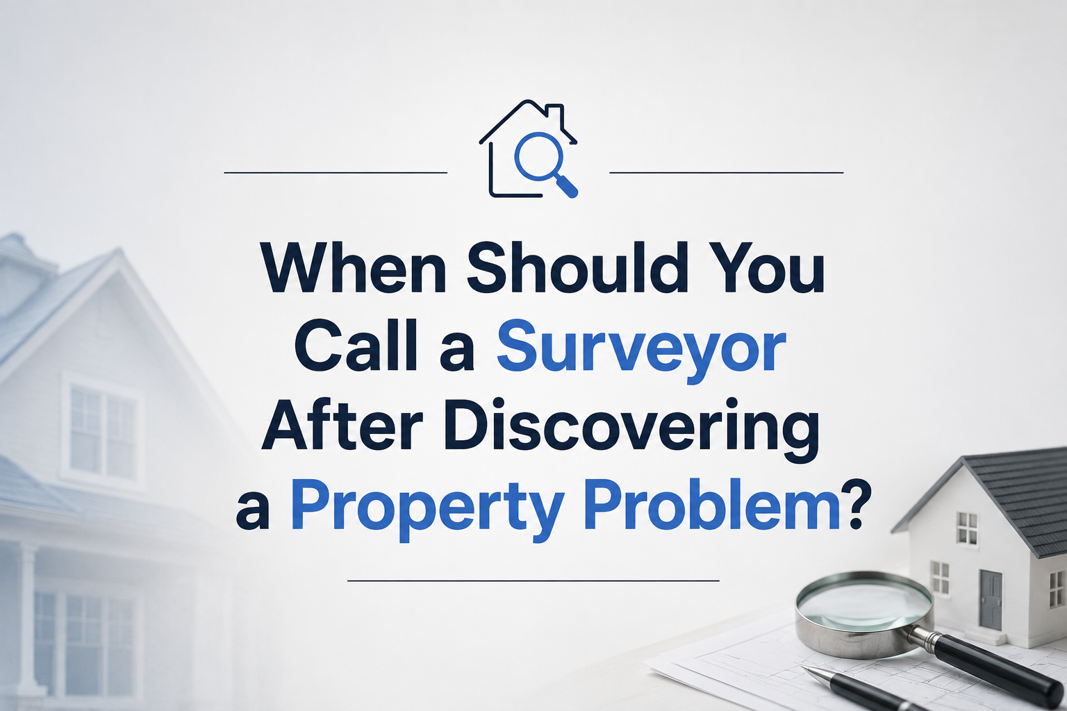 When Should You Call a Surveyor After Discovering a Property Problem